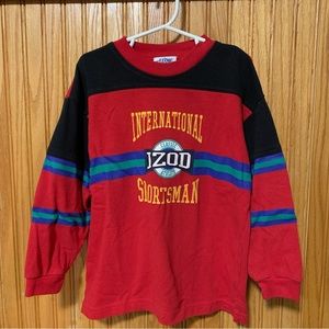 Vintage 90s Izod Kids International Sportsman Long Sleeve Shirt - 6